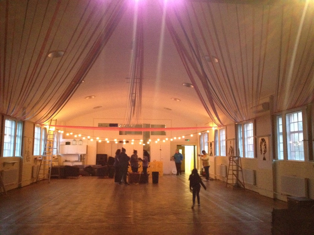 View from the stage night before